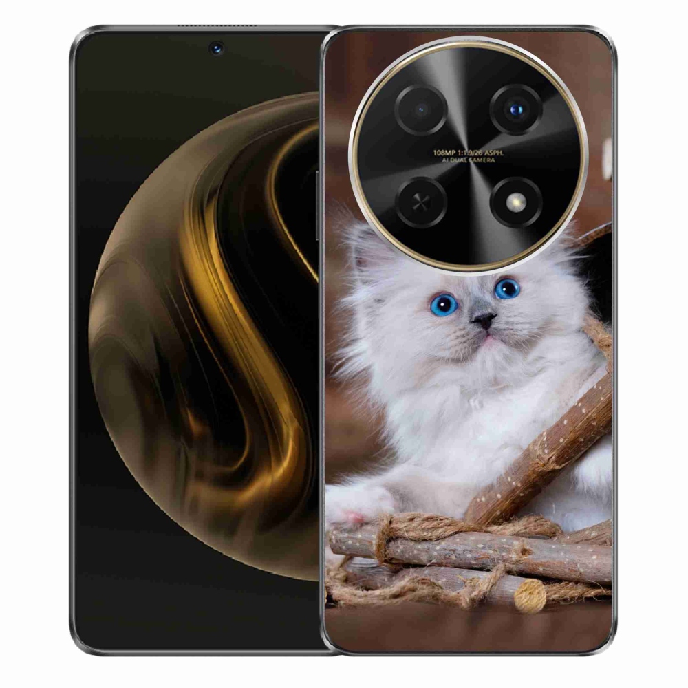 Gél borítás mmCase a Huawei Nova 12i készülékhez - fehér cica