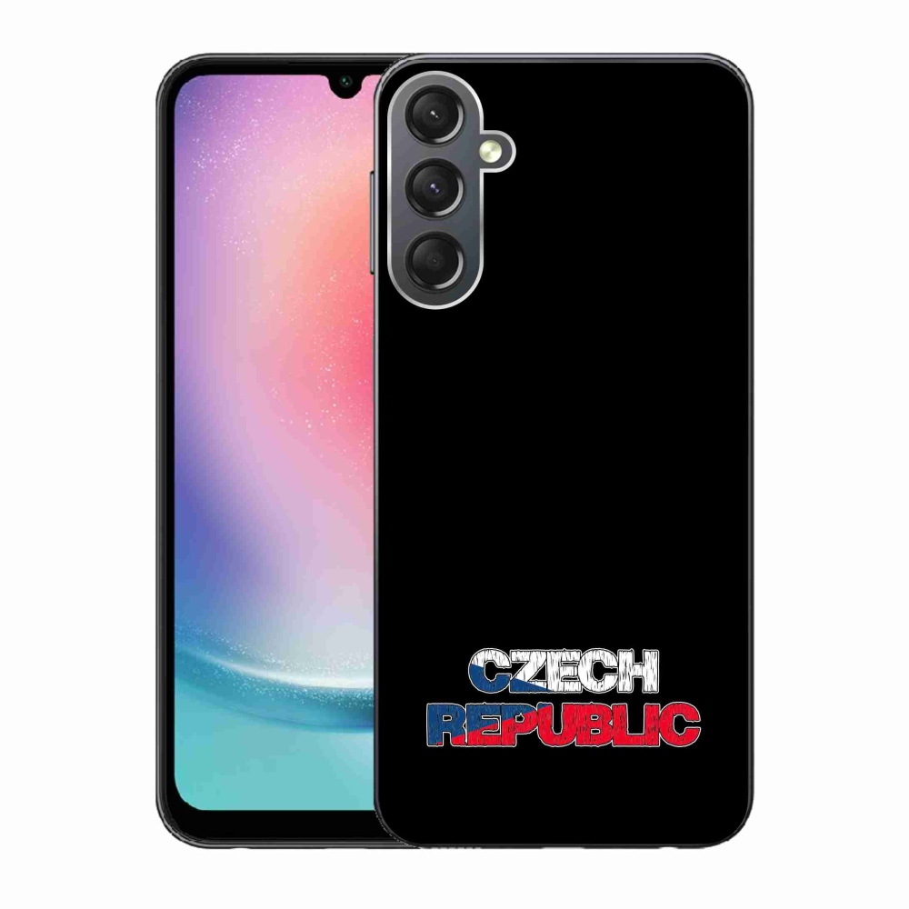 Gél borítás mmCase Samsung Galaxy A24 - Csehország fekete háttérrel