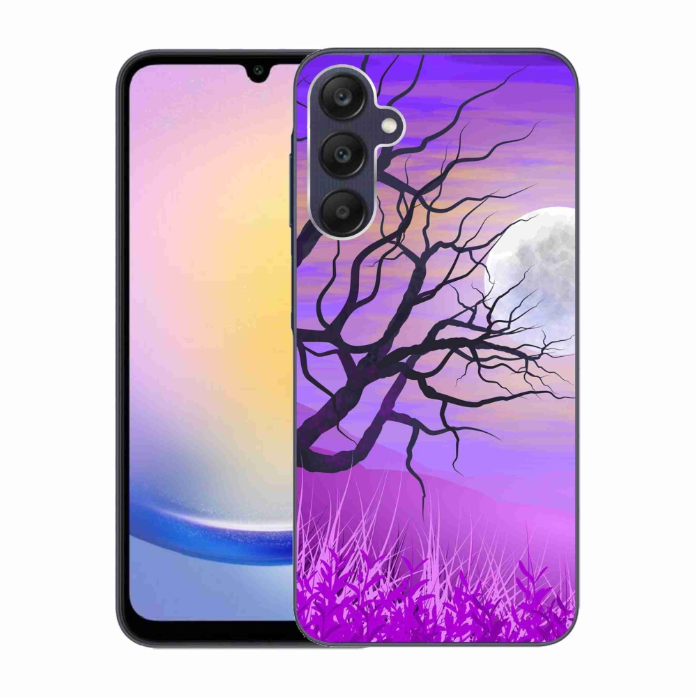 Gél tok mmCase a Samsung Galaxy A25 5G készülékhez - rajzfilmes kidőlt fa