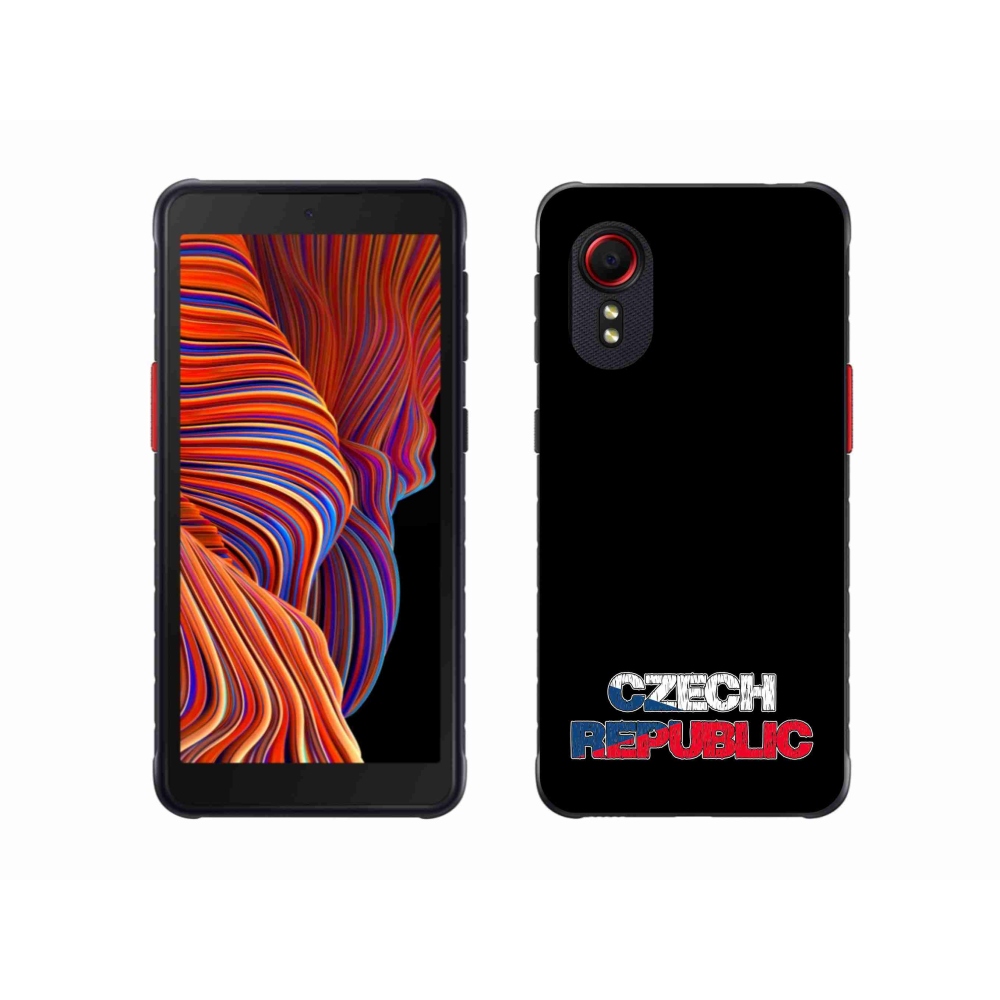 Gél borító mmCase Samsung Galaxy Xcover 5 - Csehország fekete háttérrel