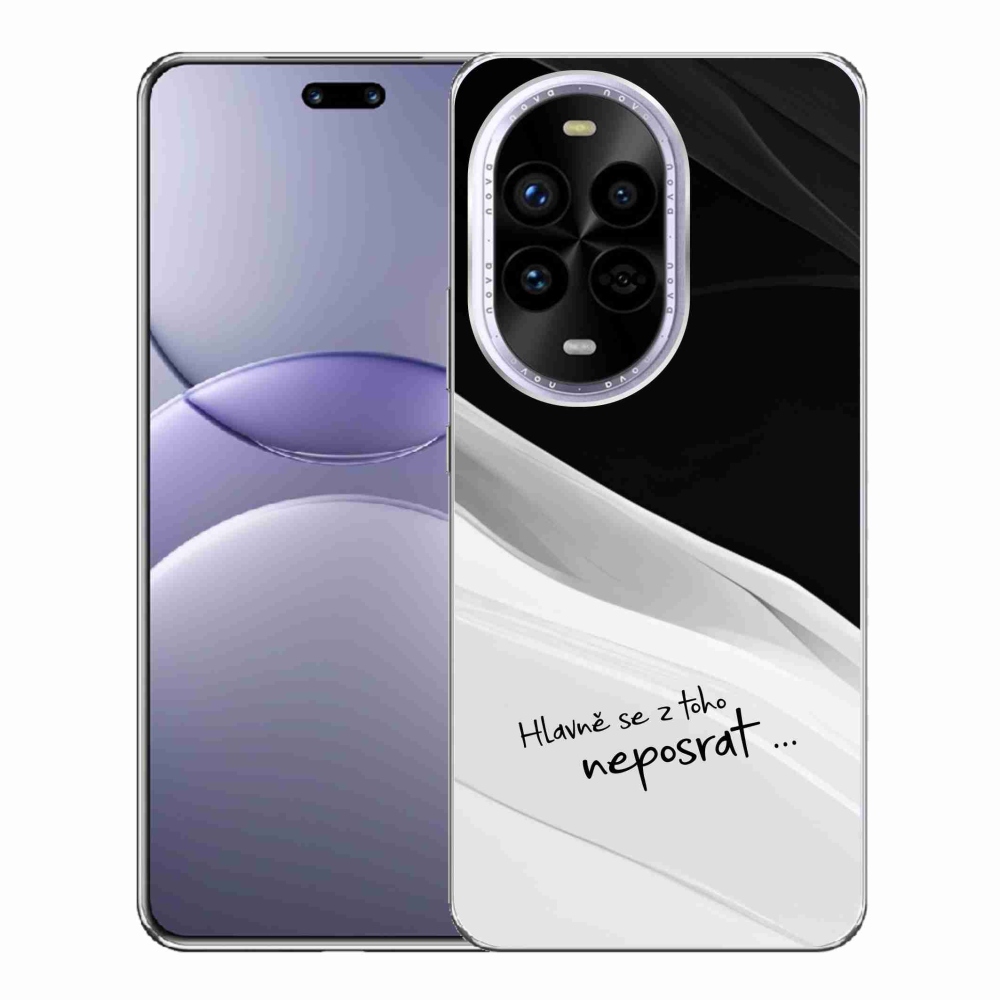 Gél borító mmCase a Huawei Nova 13 Pro 5G-hez - vicces szöveg 13 fehér és fekete háttérrel