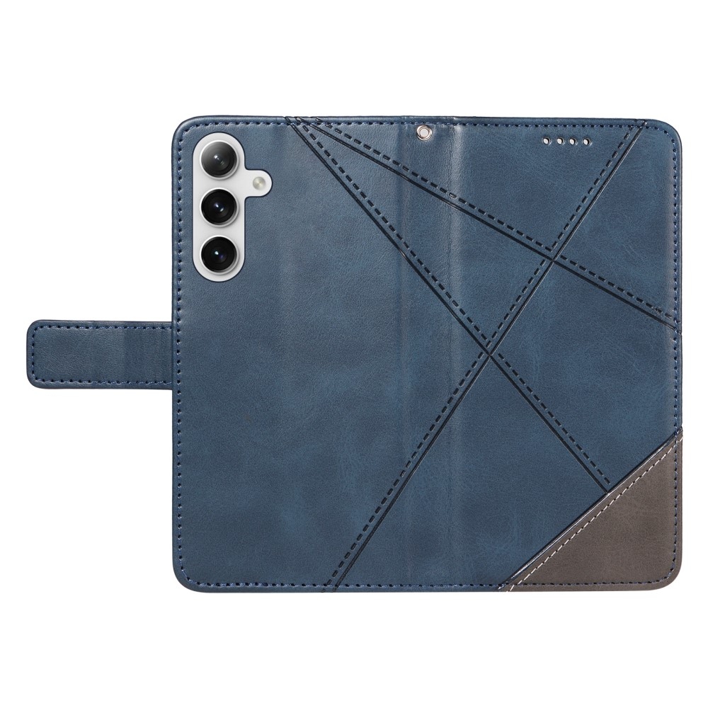 Háromszög alakú könyv tok Samsung Galaxy S24+/S25+ készülékhez - kék