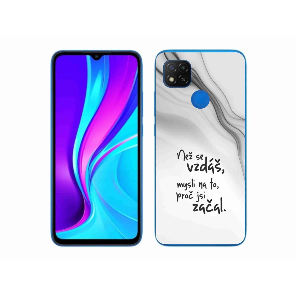 Gél borítás mmCase a Xiaomi Redmi 9C-hez - idézet 2 fehér háttér