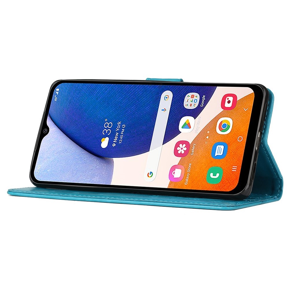 Virágok könyv tok Samsung Galaxy S23 FE készülékhez - kék