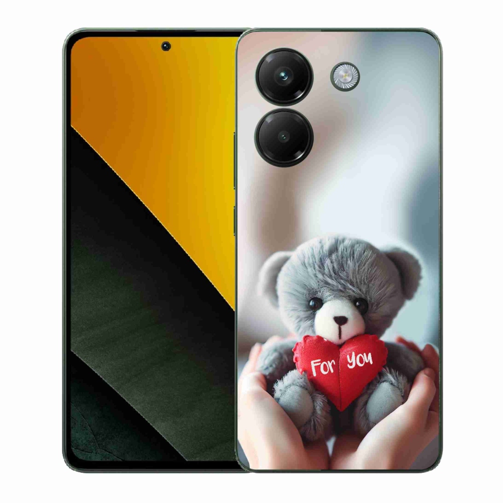 Gél borítás mmCase a Xiaomi Poco M7 Pro 5G számára - mackó a szerelmesek számára