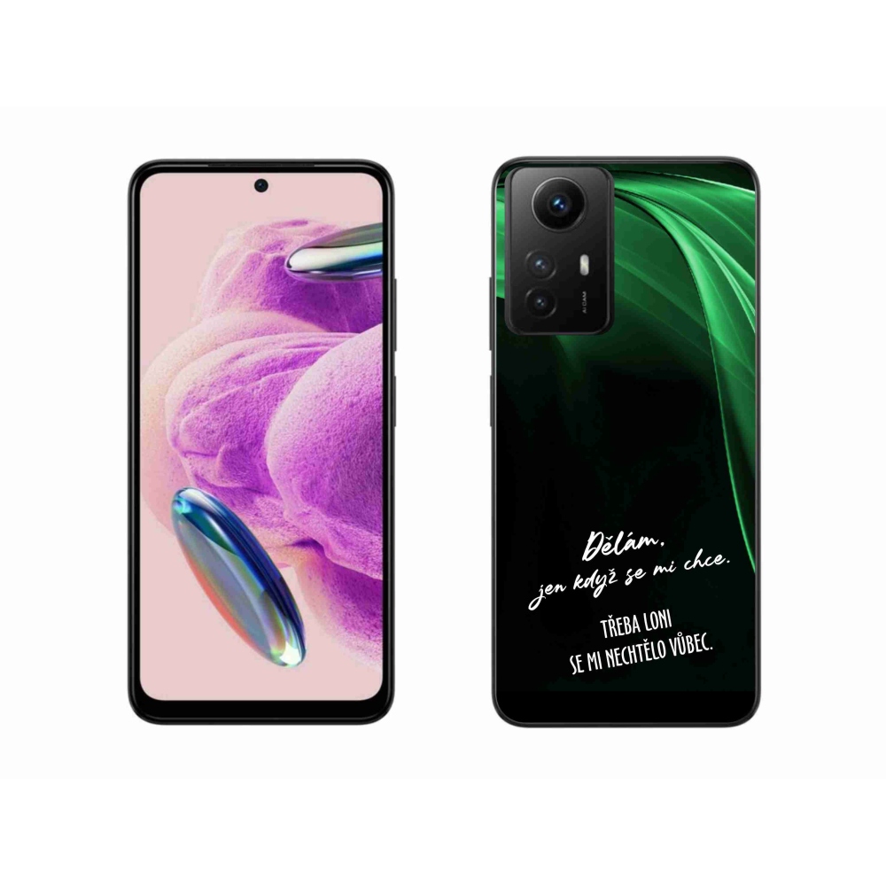 Gél borító mmCase a Xiaomi Redmi Note 12S-hez - vicces szöveg 12 fekete háttérrel