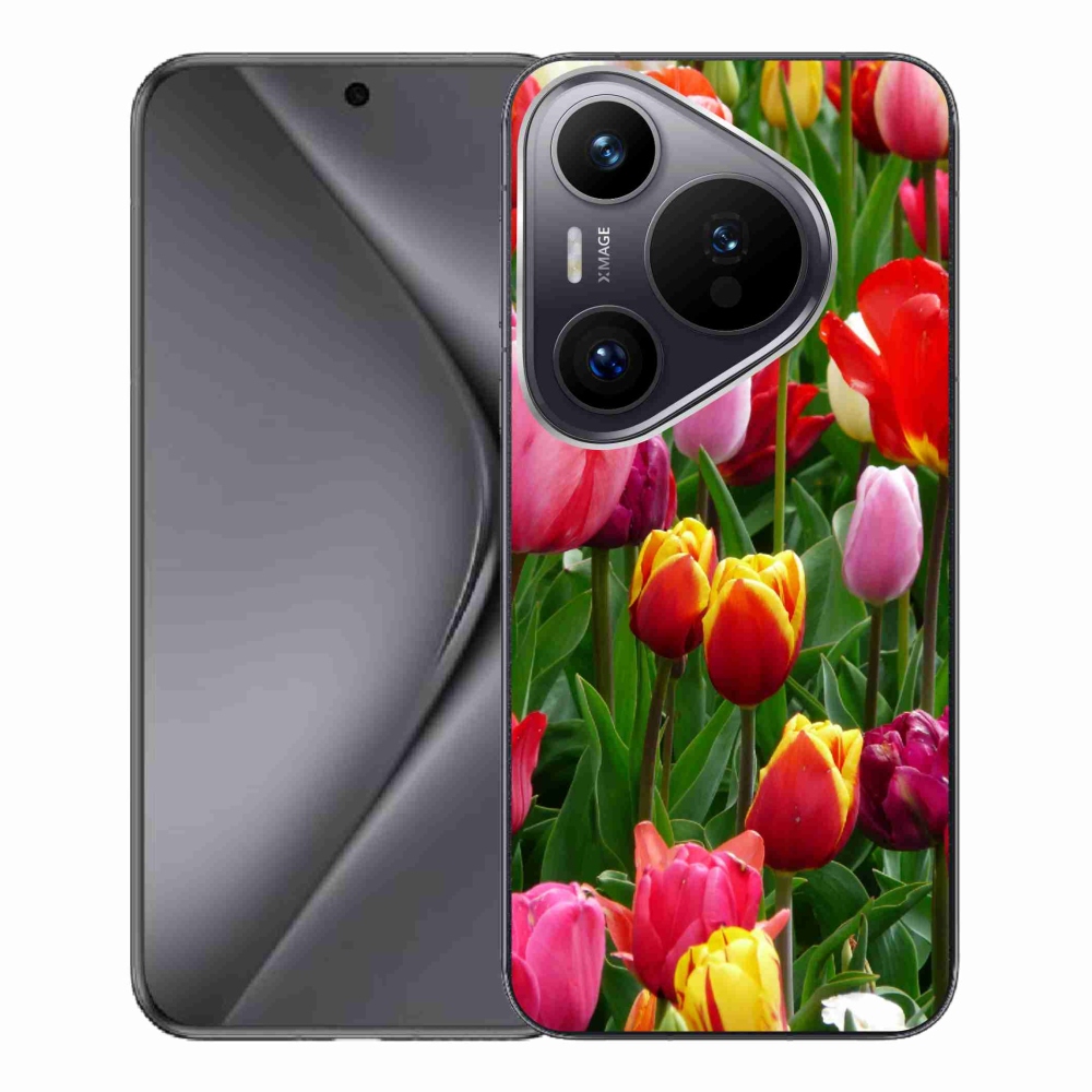 Zselés borítás mmCase a Huawei Pura 70 Pro készülékhez - tulipánok