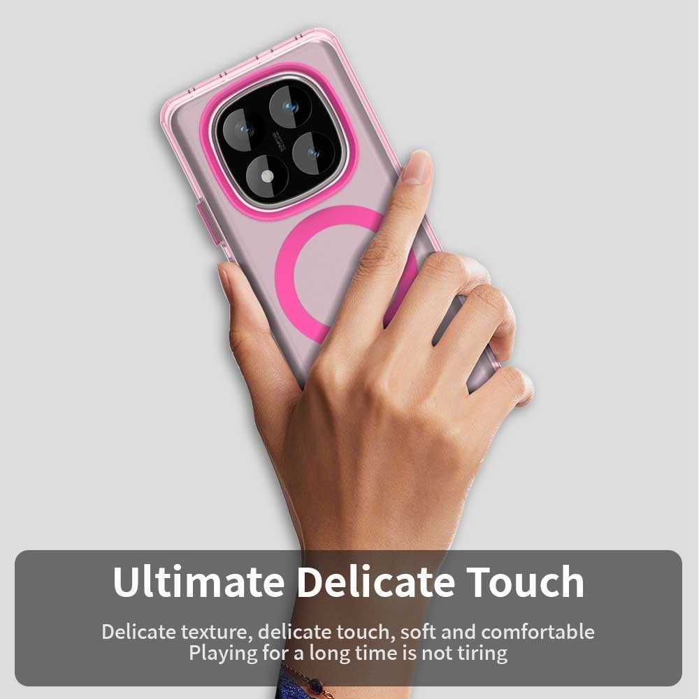 Candy zselés tok MagSafe-val Xiaomi Redmi Note 14 Pro 5G/Poco X7 5G - rózsaszínű