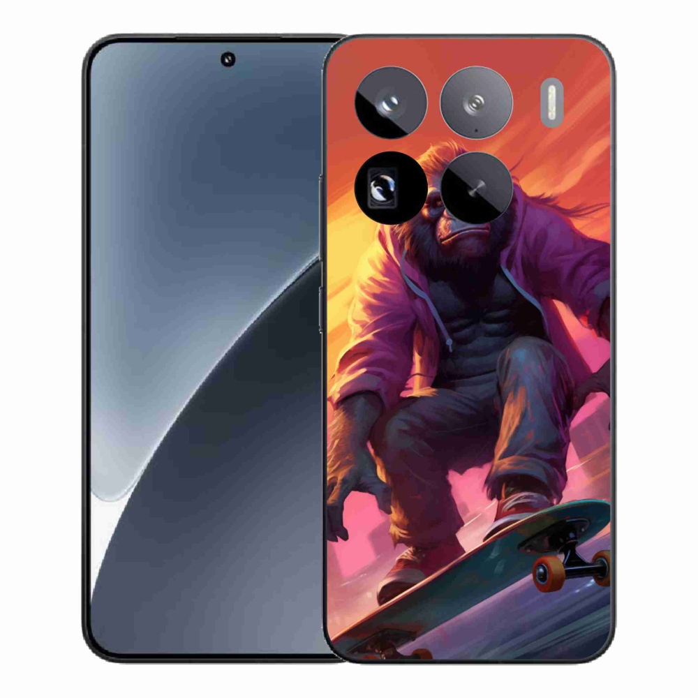 Gél borítás mmCase a Xiaomi 15 Pro számára - gorilla a gördeszkán