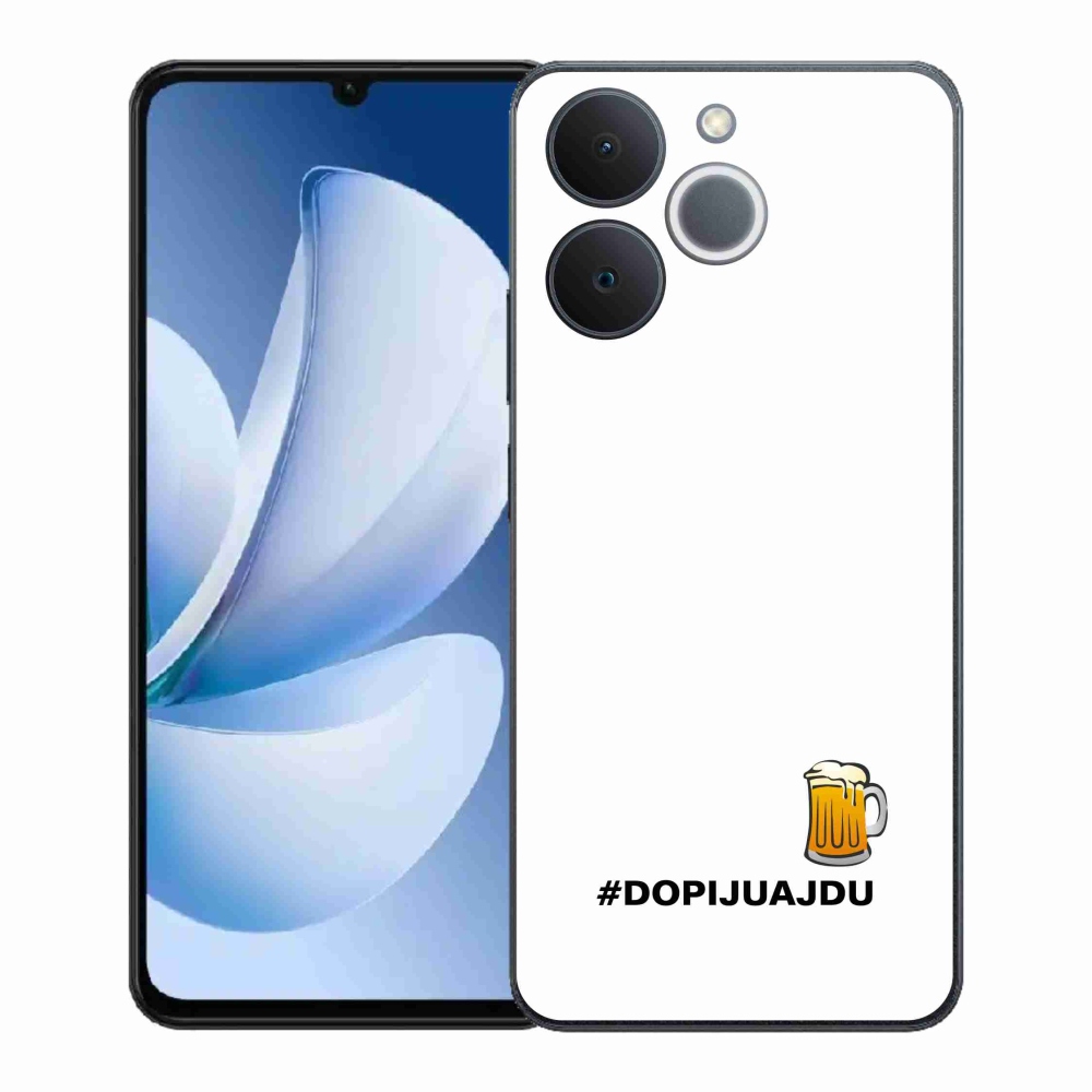Gél borító mmCase a Realme Note 70T-hez - sör motívum 1 fehér háttér