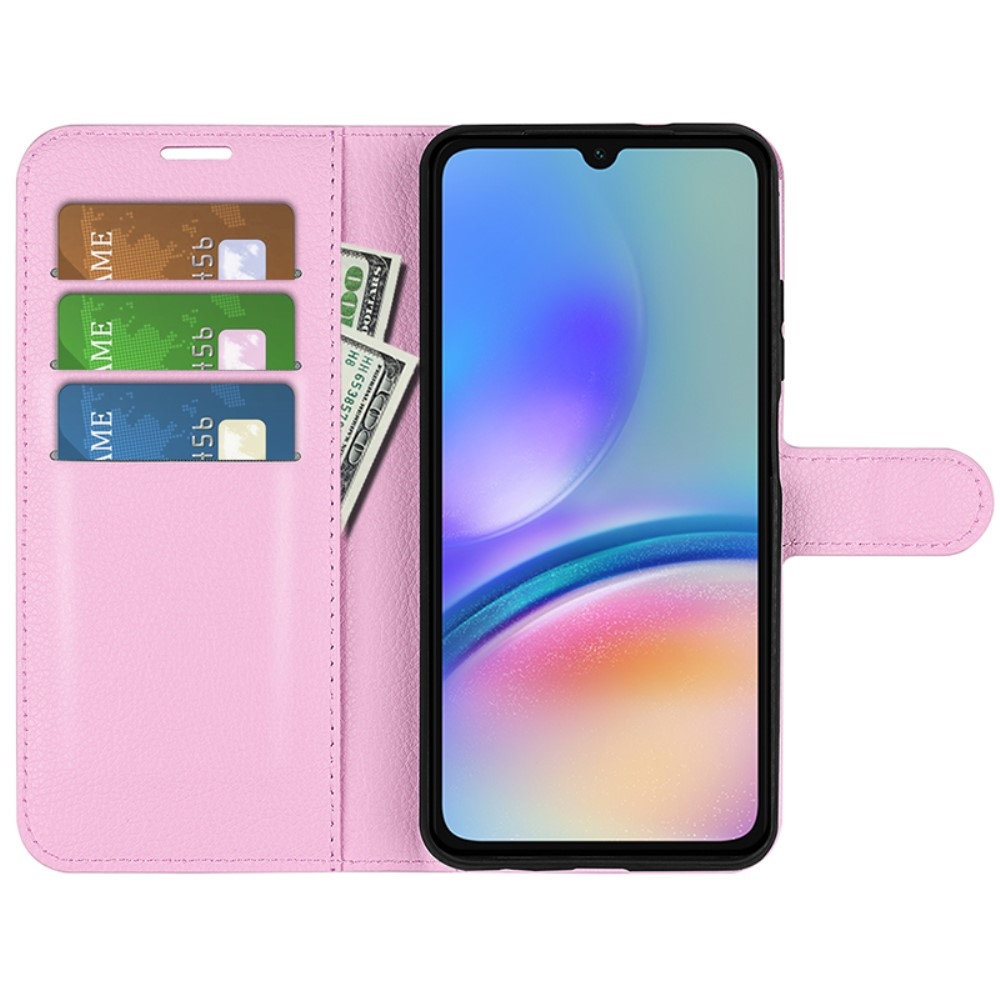 Litchi könyv tok Samsung Galaxy A05s készülékhez - rózsaszín