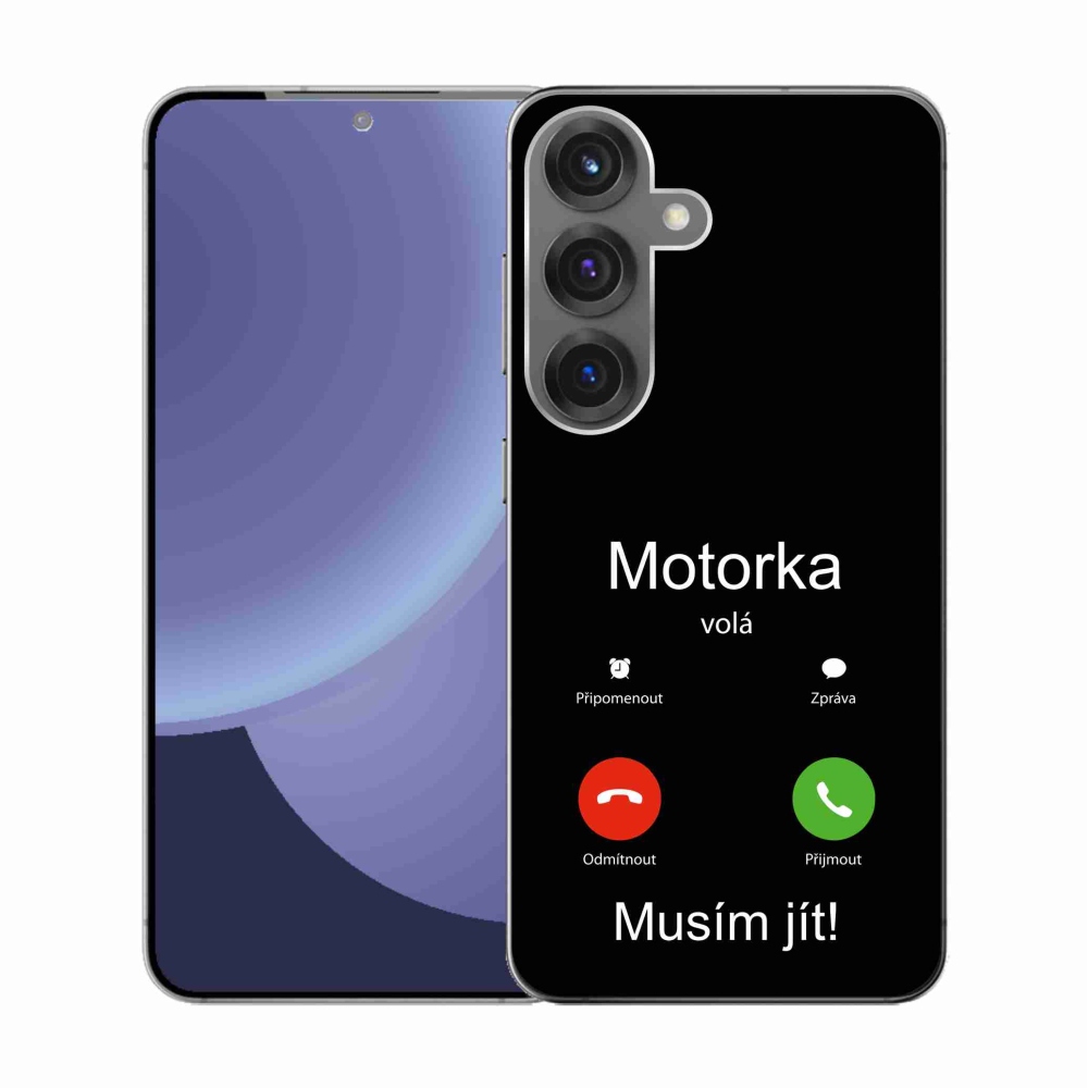 Gél borító mmCase Samsung Galaxy S25 - motoros hívások fekete háttérrel