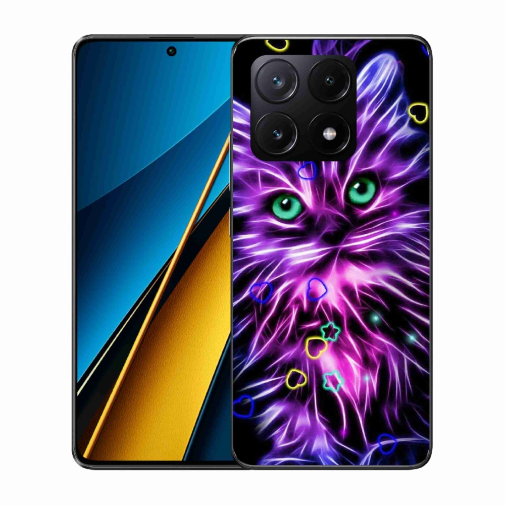 Gél borító mmCase a Xiaomi Poco X6 Pro 5G számára - absztrakt macska