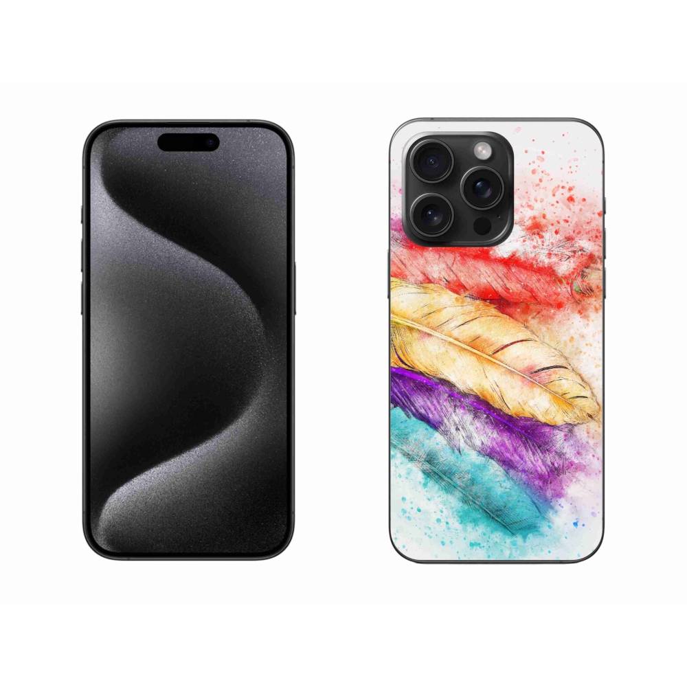 Zselés borítás mmCase iPhone 15 Pro Max készülékhez - színes toll