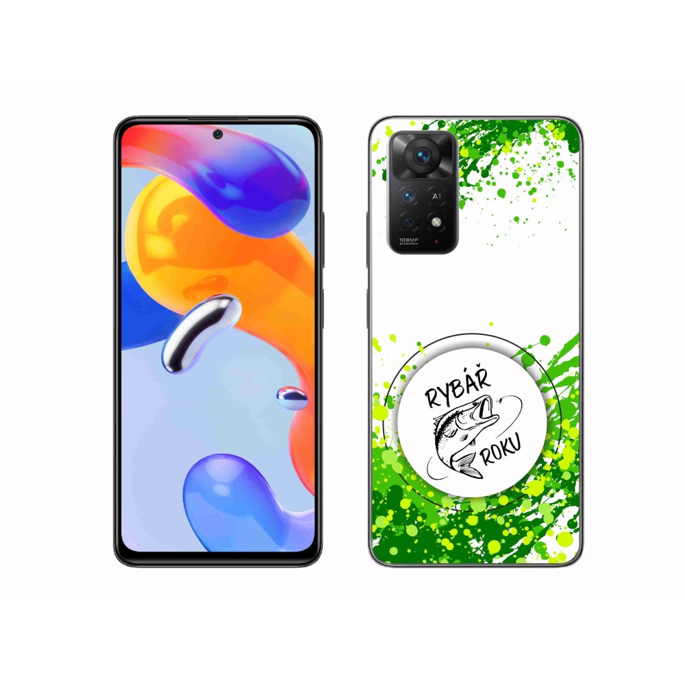 Gél borító mmCase a Xiaomi Redmi Note 11 Pro 4G/5G-hez - az év halászának fehér háttere