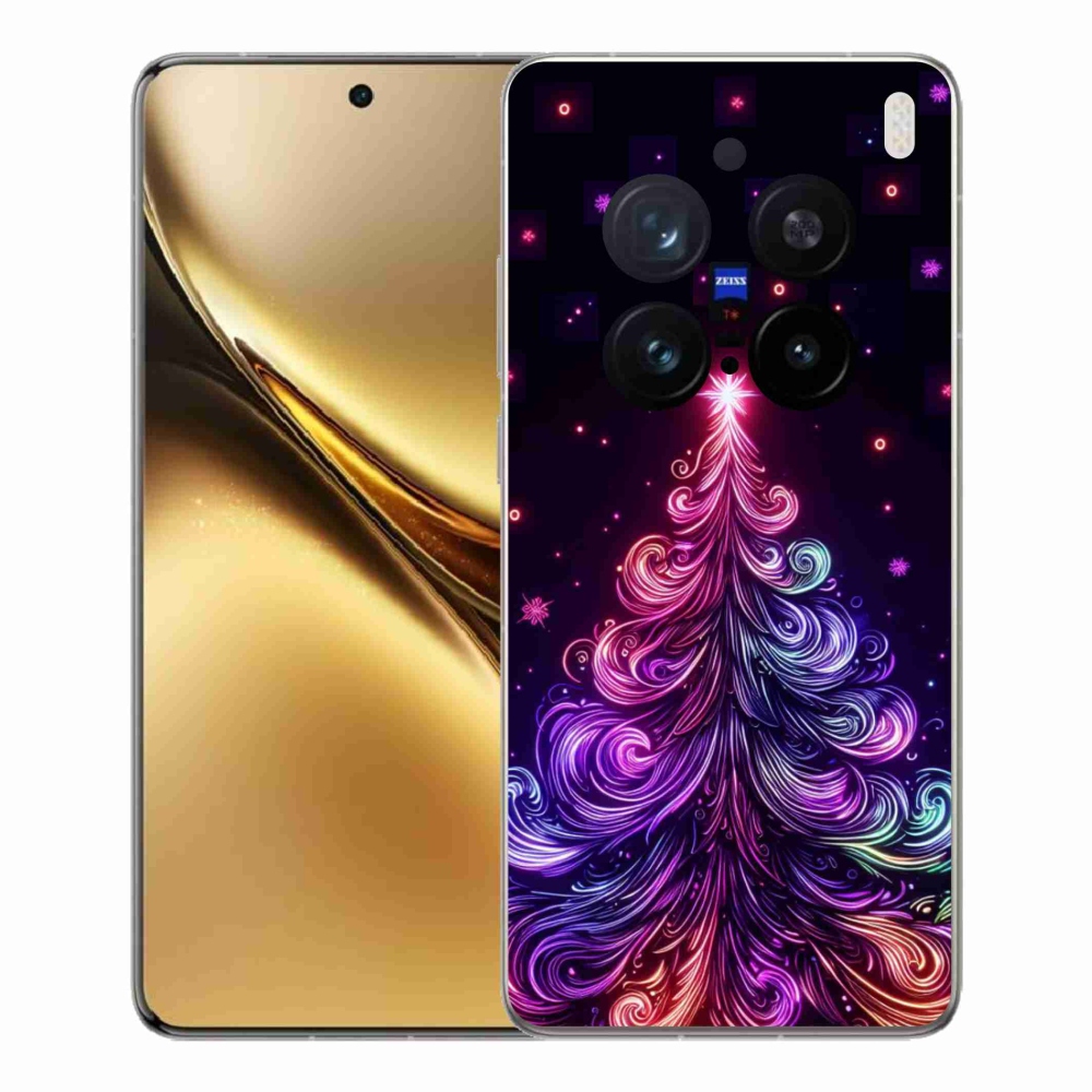 Zselés borítás mmCase a Vivo X200 Pro 5G készülékhez - neon karácsonyfa 1