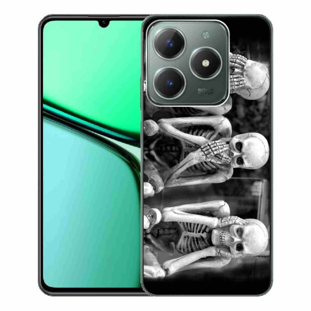 Zselés borítás mmCase a Realme C61 készülékhez - csontvázak
