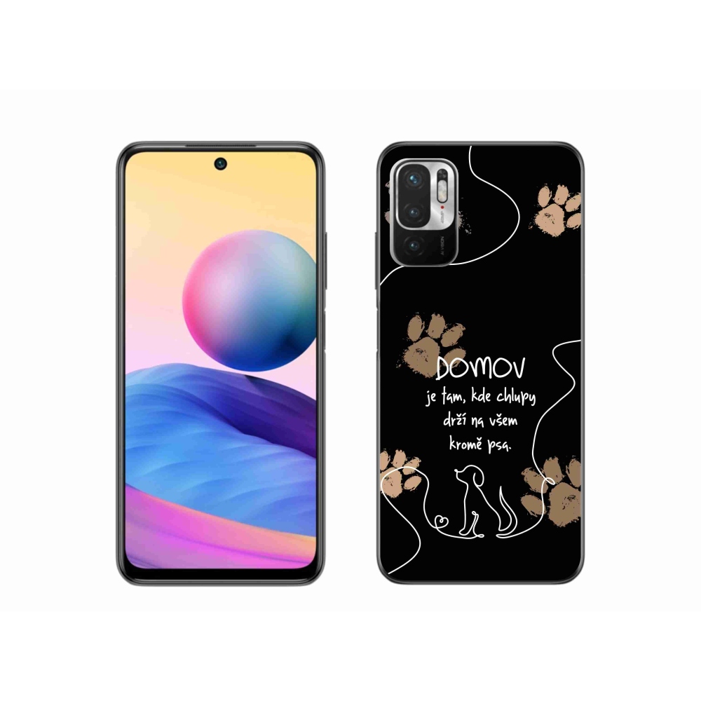 Gél borítás mmCase a Xiaomi Poco M3 Pro/5G készülékhez - kutya motívum fekete háttérrel