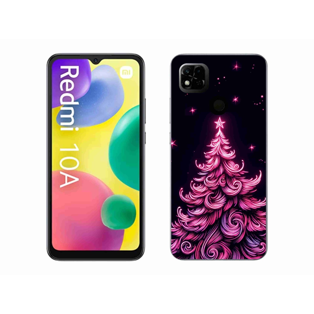 Gél borítás mmCase a Xiaomi Redmi 10A számára - neon karácsonyfa 2