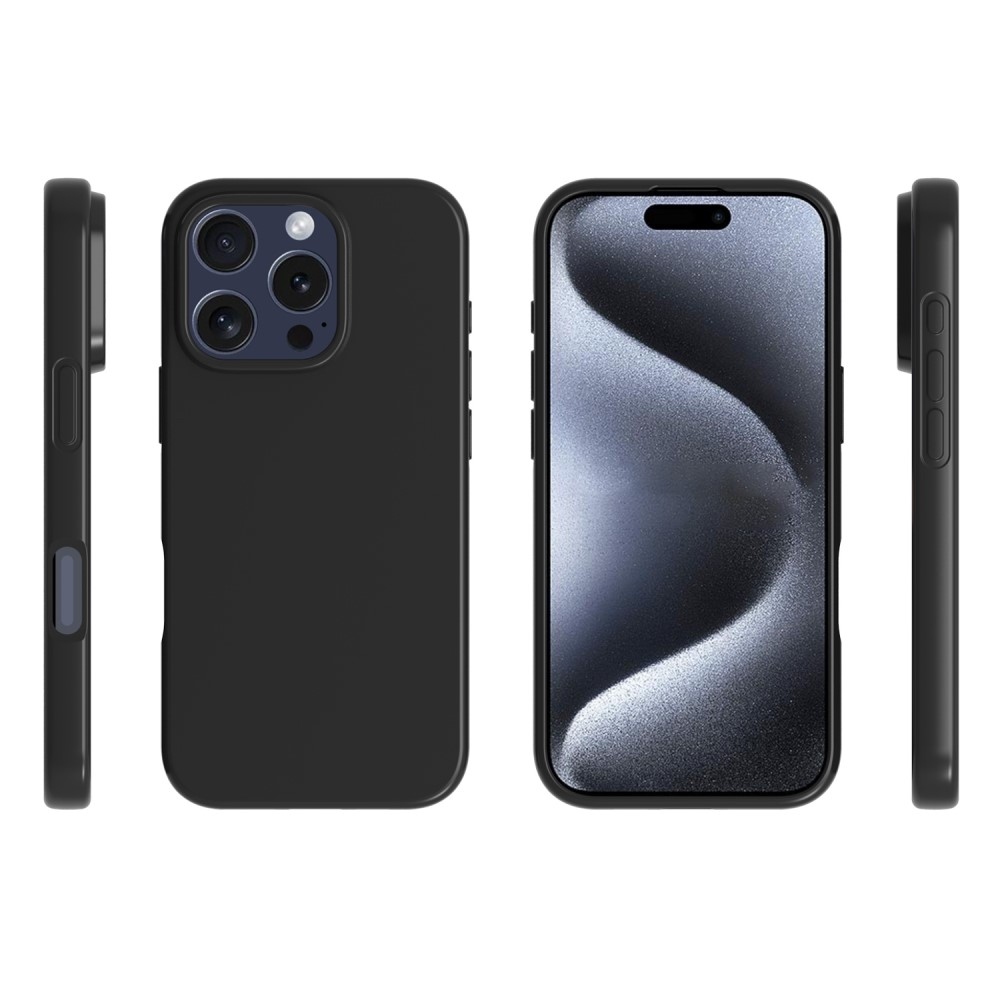 Fekete zselés tok iPhone 16 Pro készülékhez