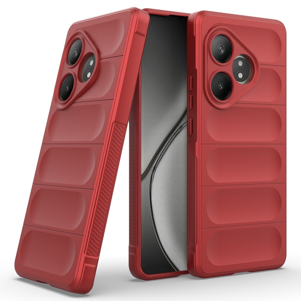Rugg tartós gél tok a Realme GT 6 5G/ GT 6T 5G számára - piros