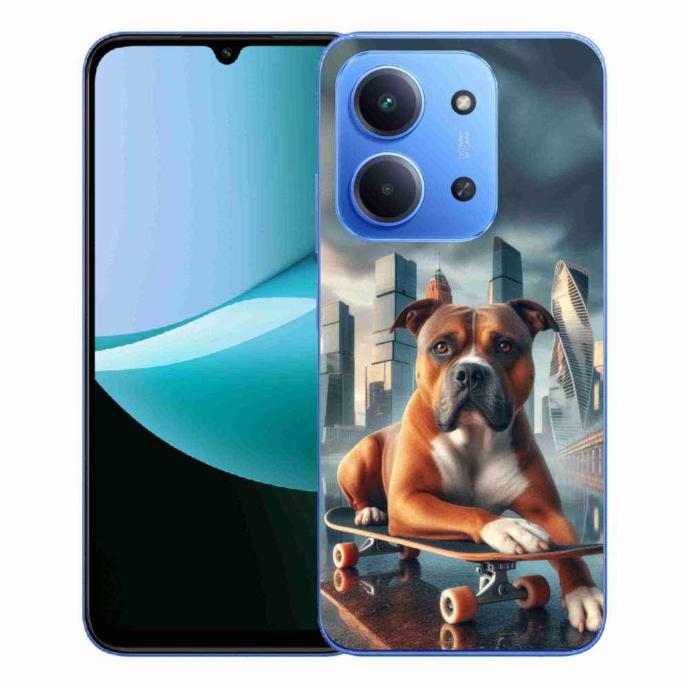 Gél borítás mmCase a Xiaomi Redmi 15C 4G/5G (173mm) - kutya a gördeszkán