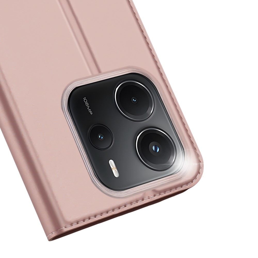 DUX könyv tok Xiaomi Redmi Note 14-hez - rózsaarany színben