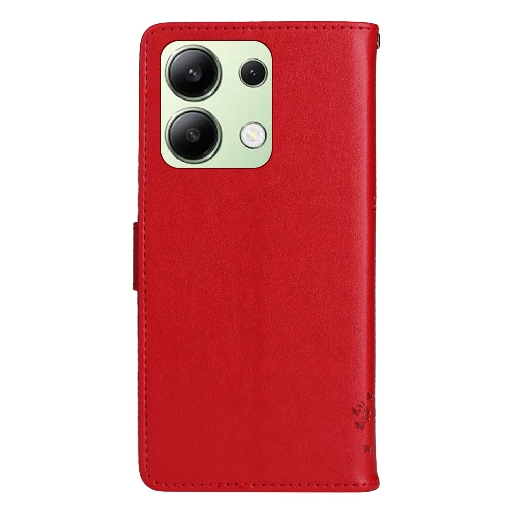Fák könyv tok Xiaomi Redmi Note 13-hoz - piros