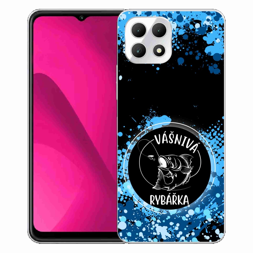 Gél borító mmCase a T-Mobile T Phone 2 készülékhez - szenvedélyes halásznő fekete háttérrel