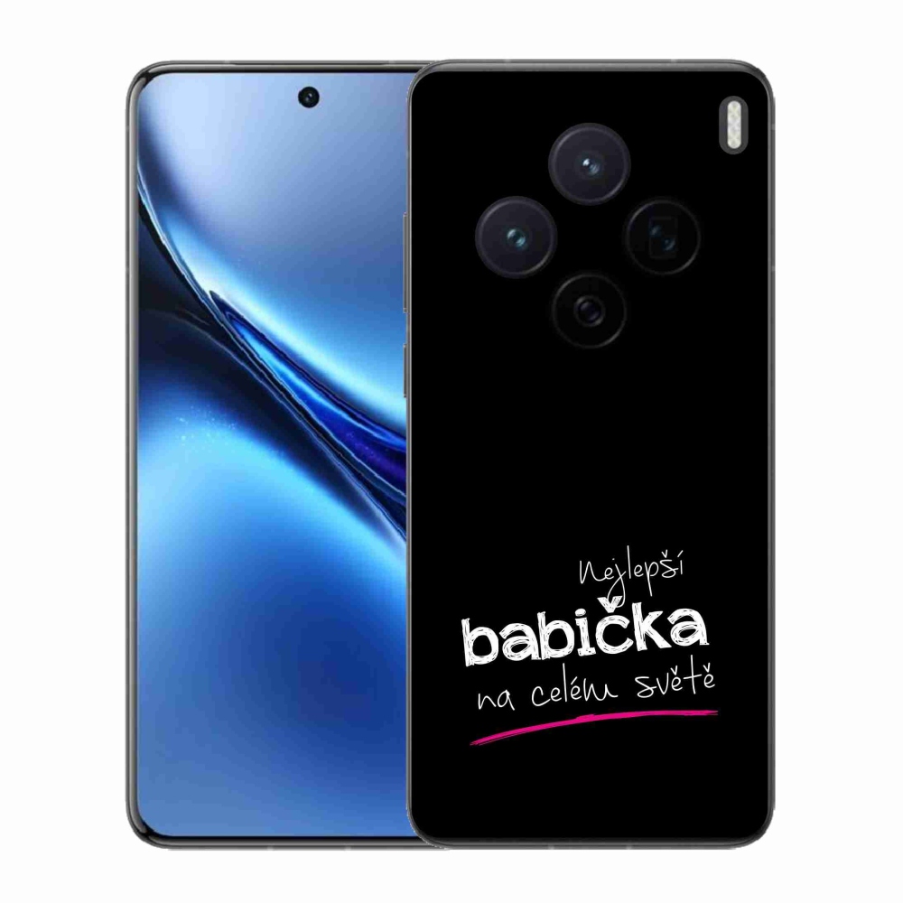 Gél borítás mmCase a Vivo X200 5G - Best Grandma 4 fekete háttérrel