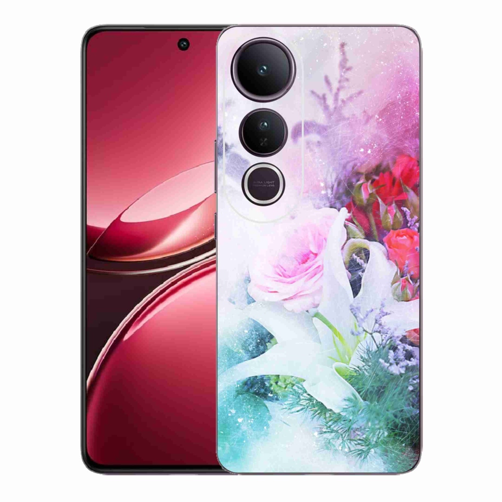 Gél borító mmCase a Vivo V50 Lite 4G/5G-hez - virágok 4