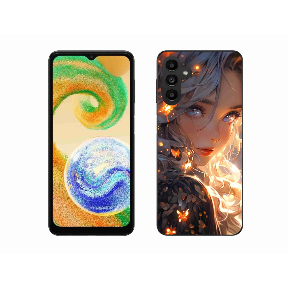 Zselés borító mmCase Samsung Galaxy A04s (164.7x76.7x9.1mm) - lány és pillangók