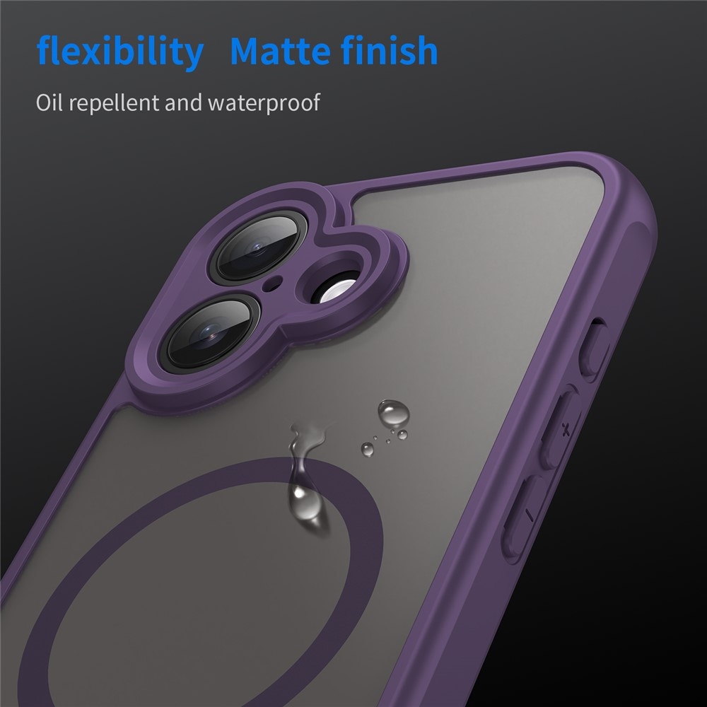 Matte zselés tok MagSafe-rel iPhone 17 készülékhez - lila