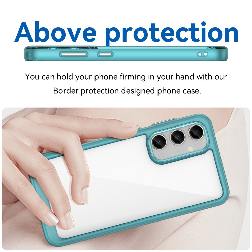 Gél tok kemény hátlappal Samsung Galaxy S23 FE készülékhez - világoskék