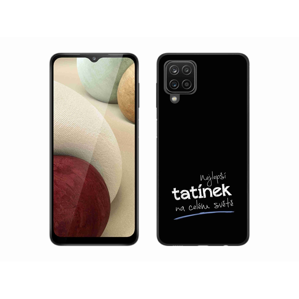 Gél borító mmCase Samsung Galaxy A12 - legjobb apuci 4 fekete háttérrel