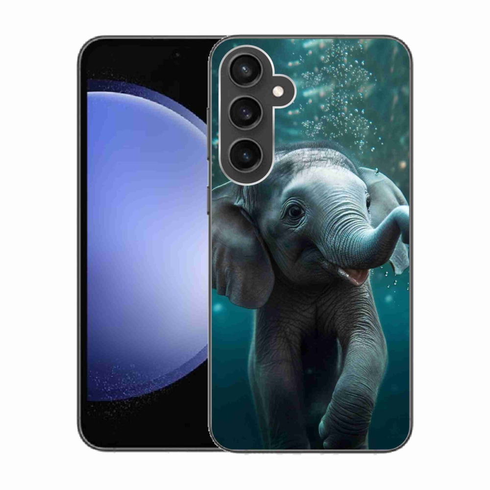 Zselés borítás mmCase Samsung Galaxy S23 FE - elefánt a víz alatt