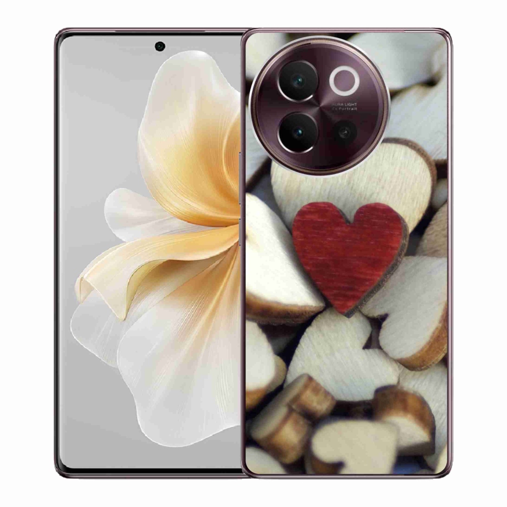 Gél borítás mmCase a Vivo V40 Lite 5G készülékhez - gravírozott piros szív