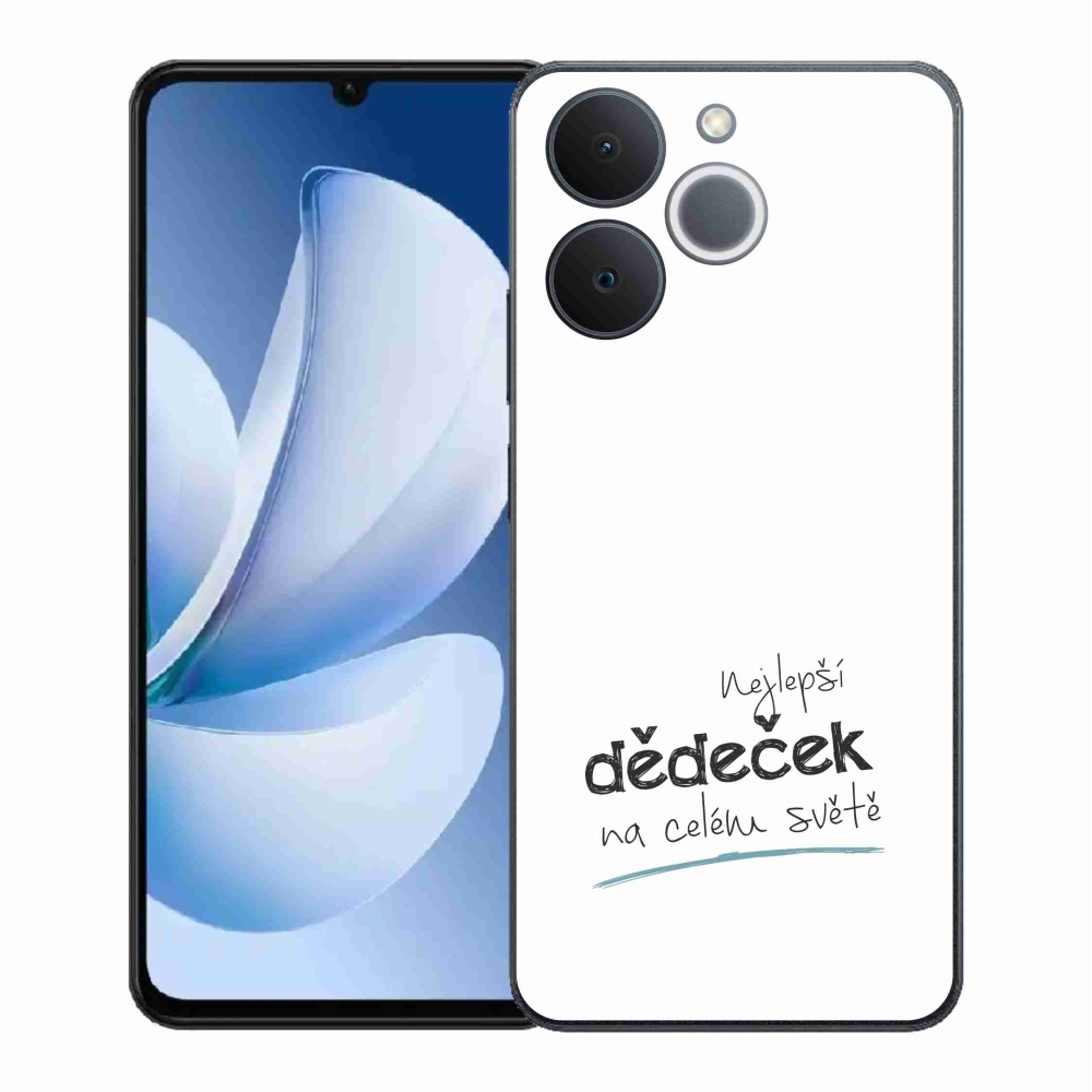 Gél borító mmCase a Realme Note 70T-n - a legjobb nagypapa 3 fehér háttérrel