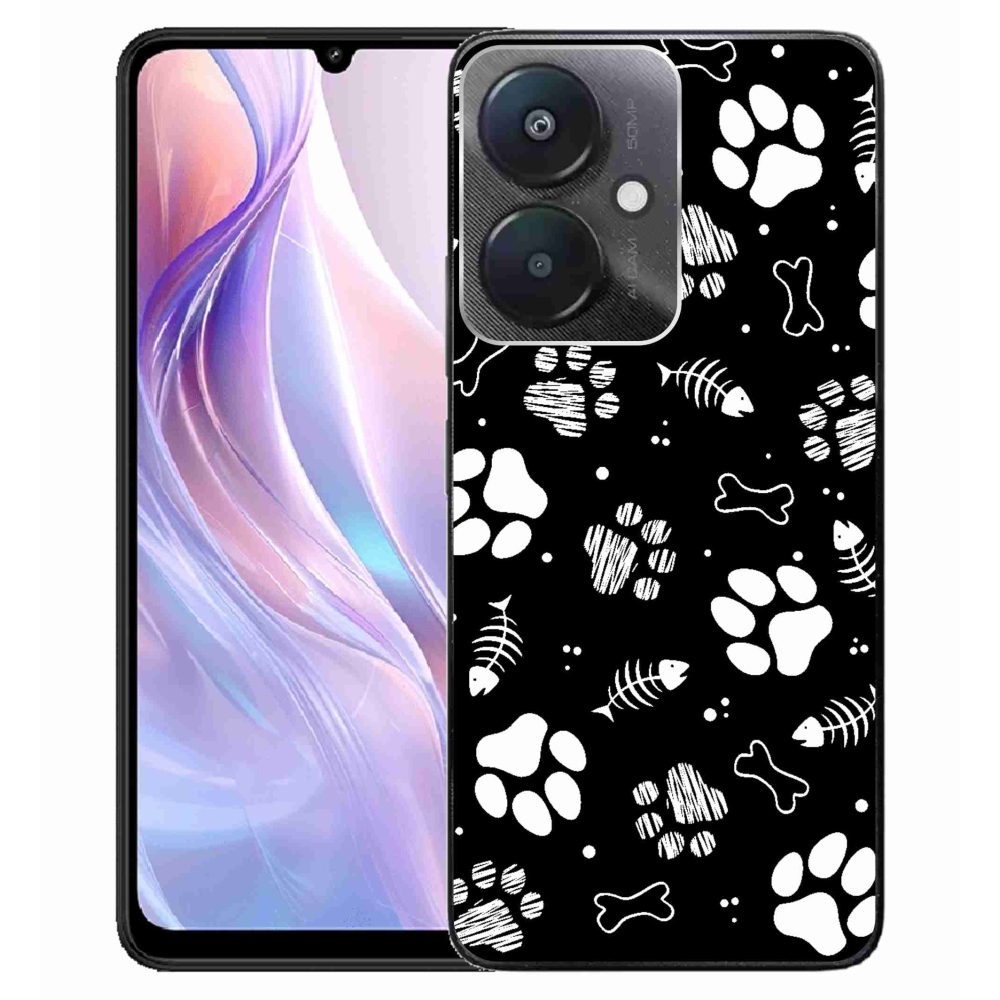 Gél borítás mmCase a Xiaomi Redmi 13C 5G-hez - kutyamancsok