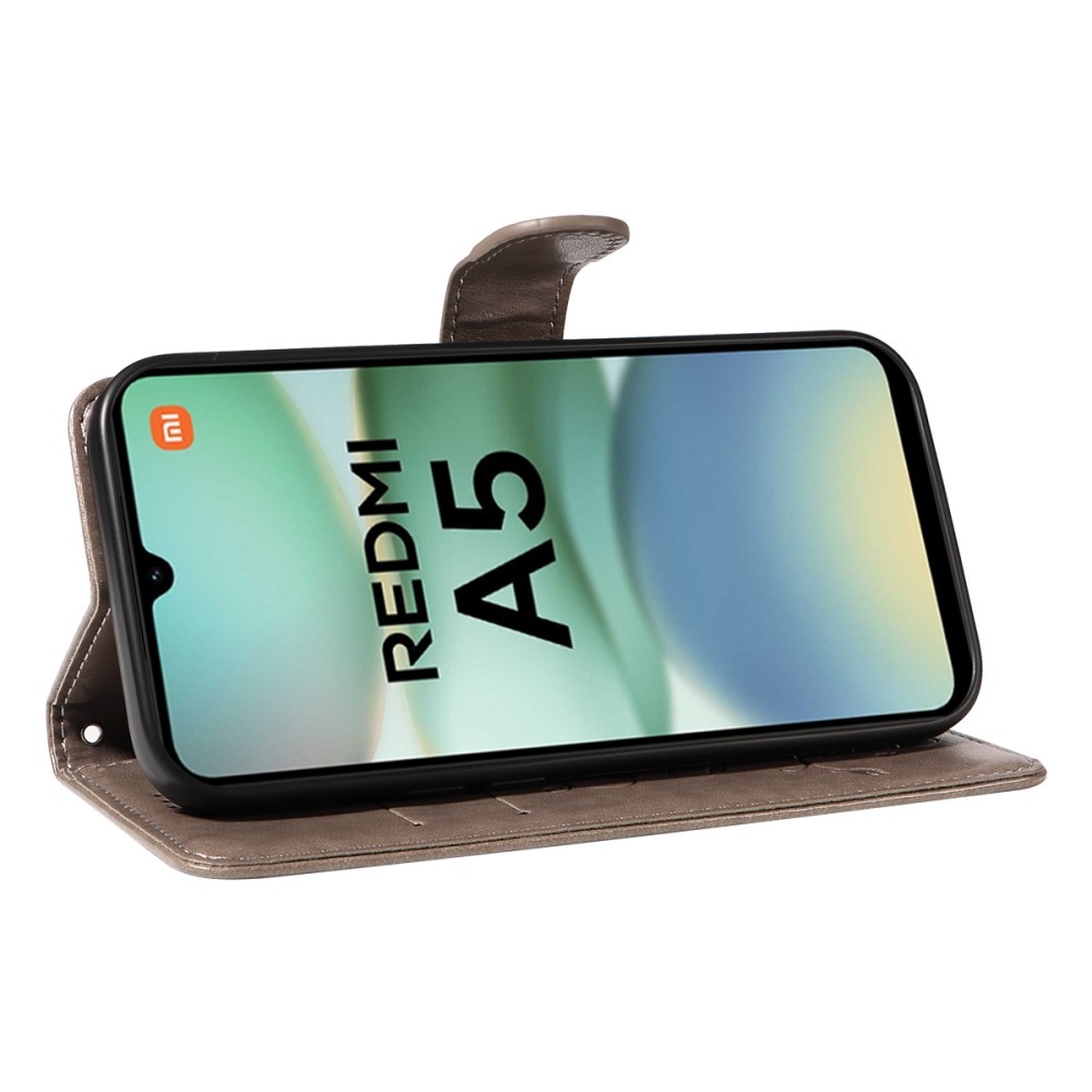 Virágok könyv tok Xiaomi Redmi A5 (173.45x79.35x8.45mm) - szürke
