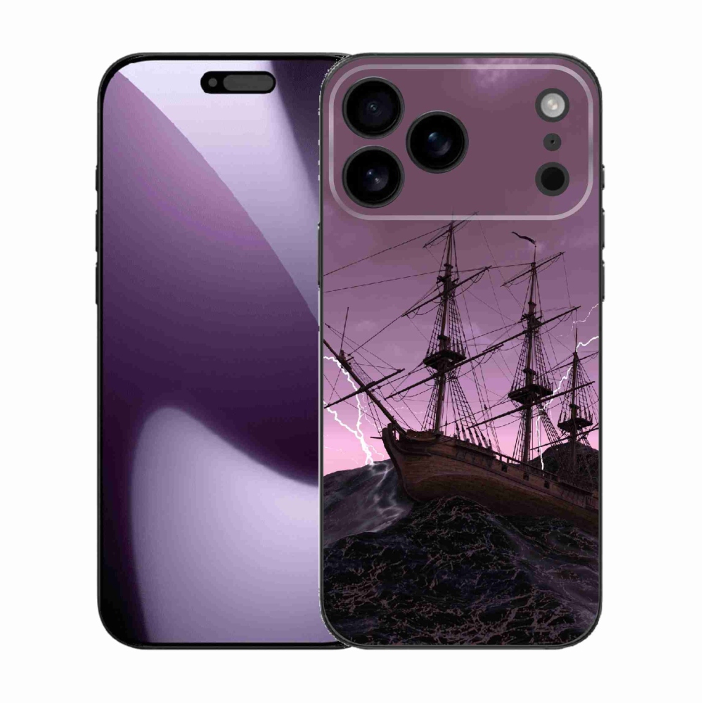 Zselés borítás mmCase iPhone 17 Pro Max készülékhez - hajó a viharban