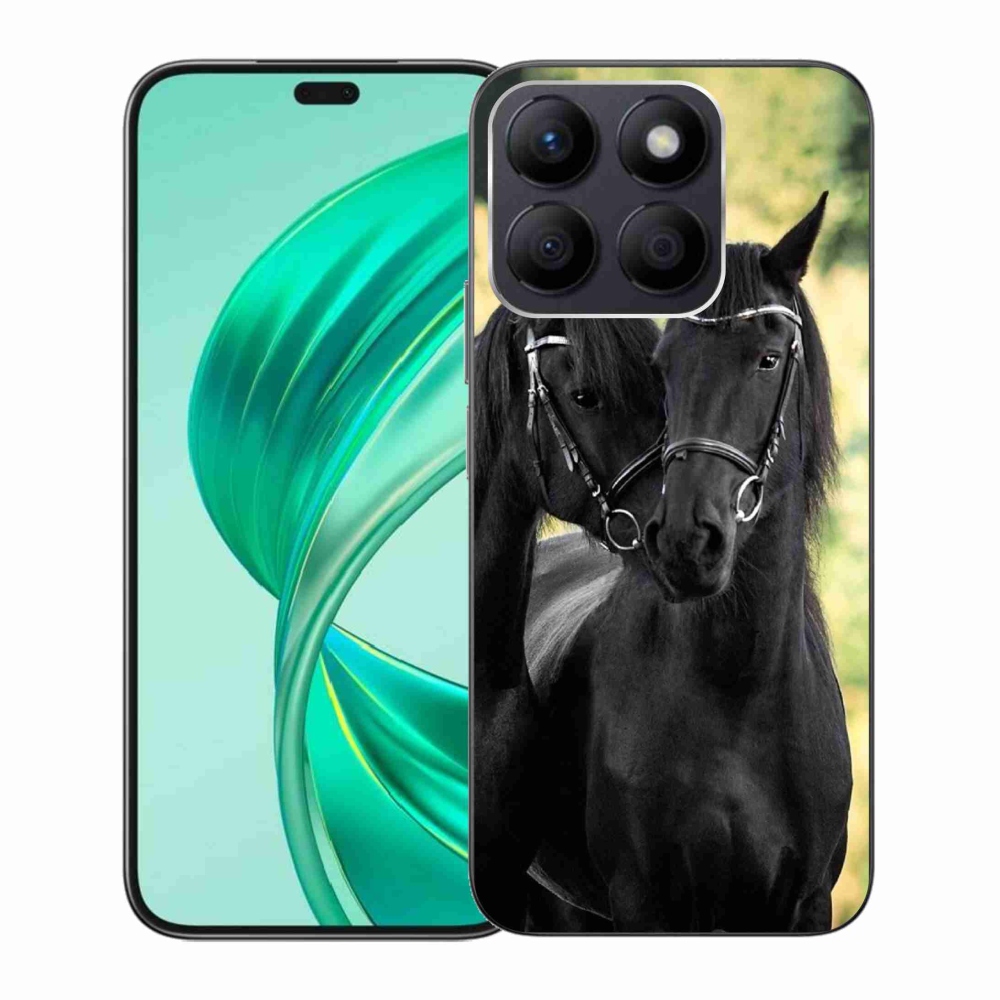 Zselés borítás mmCase a Honor X8b számára - két fekete ló