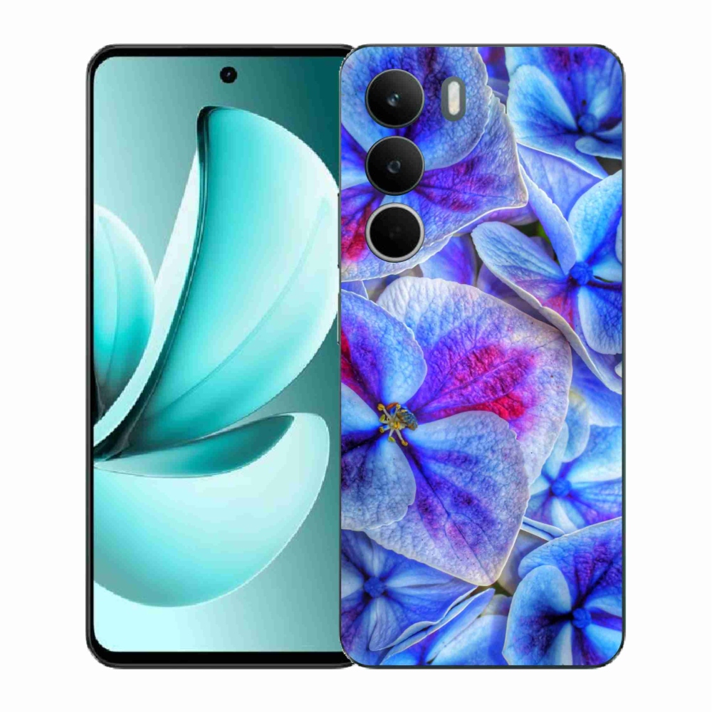 Zselés tok mmCase a Realme C71 készülékhez - kék virágok 1
