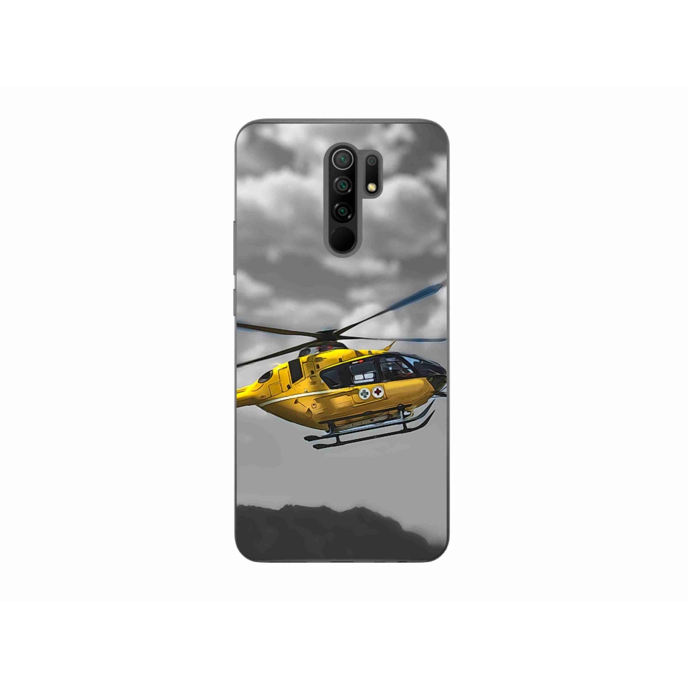 Gél borítás mmCase a Xiaomi Redmi 9-hez - sárga helikopter