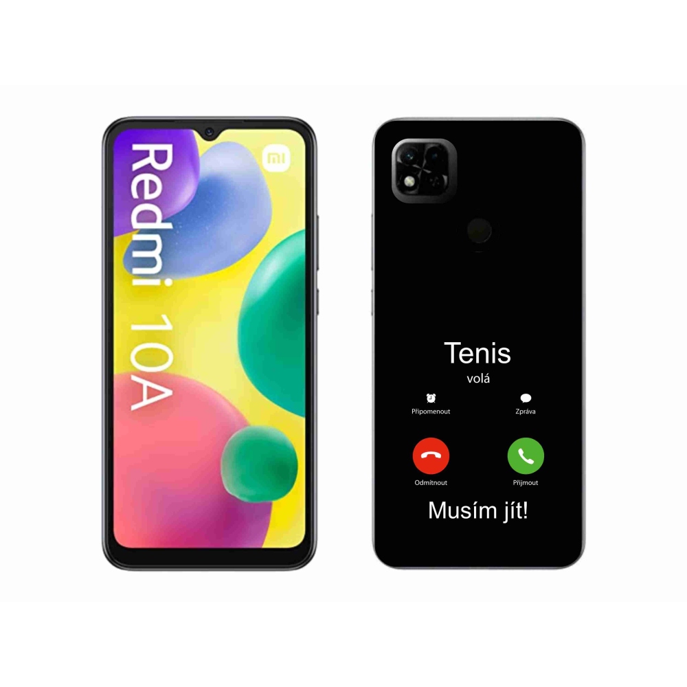Gél borító mmCase a Xiaomi Redmi 10A - tenisz hívások fekete háttérrel