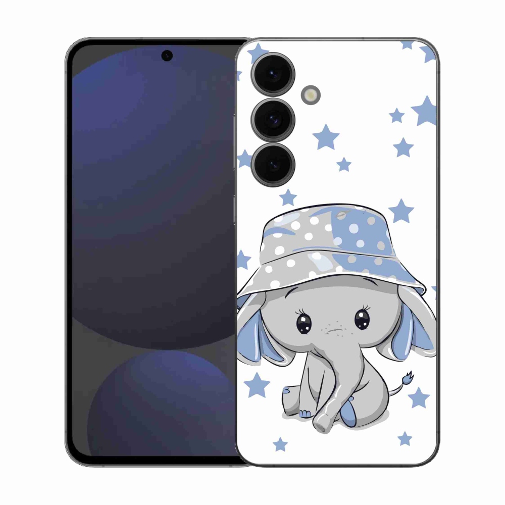 Zselés borítás mmCase Samsung Galaxy S25 FE - kék elefánthoz