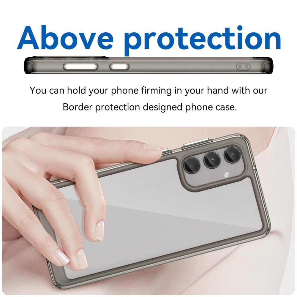 Gél tok fix hátlappal Samsung Galaxy M55 5G készülékhez - szürke