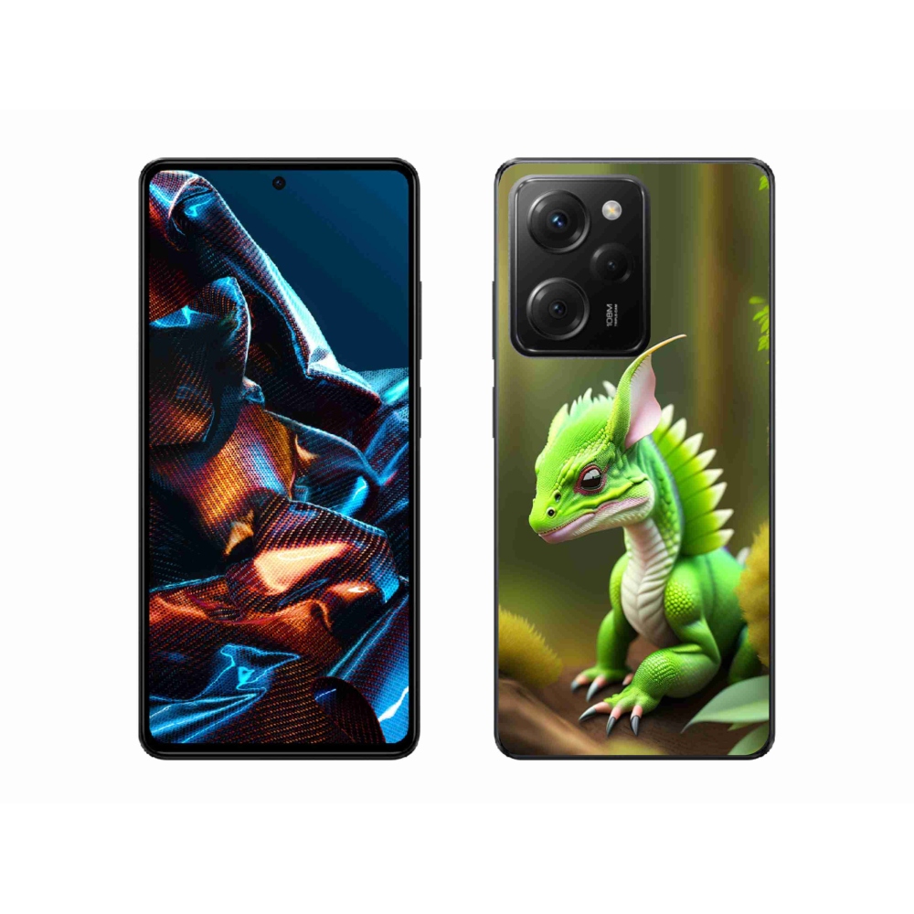 Gél borítás mmCase a Xiaomi Poco X5 Pro 5G számára - zöld sárkány