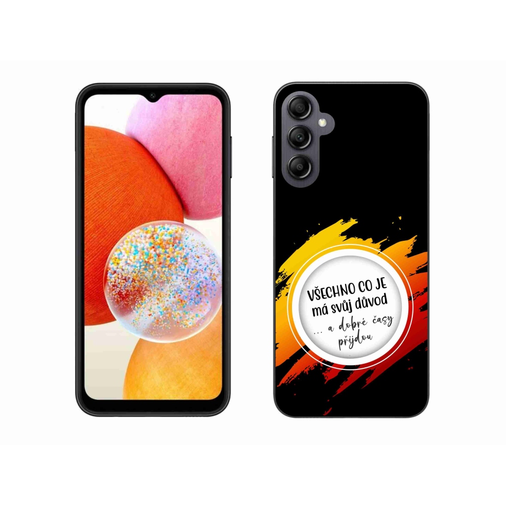 Gél borítás mmCase Samsung Galaxy A14 4G/5G - idézem 3 fekete háttér