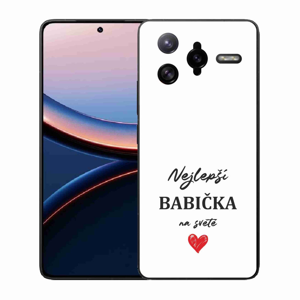 Gél borító mmCase a Xiaomi Poco F7 Ultra számára - a legjobb nagymama 1 fehér háttérrel